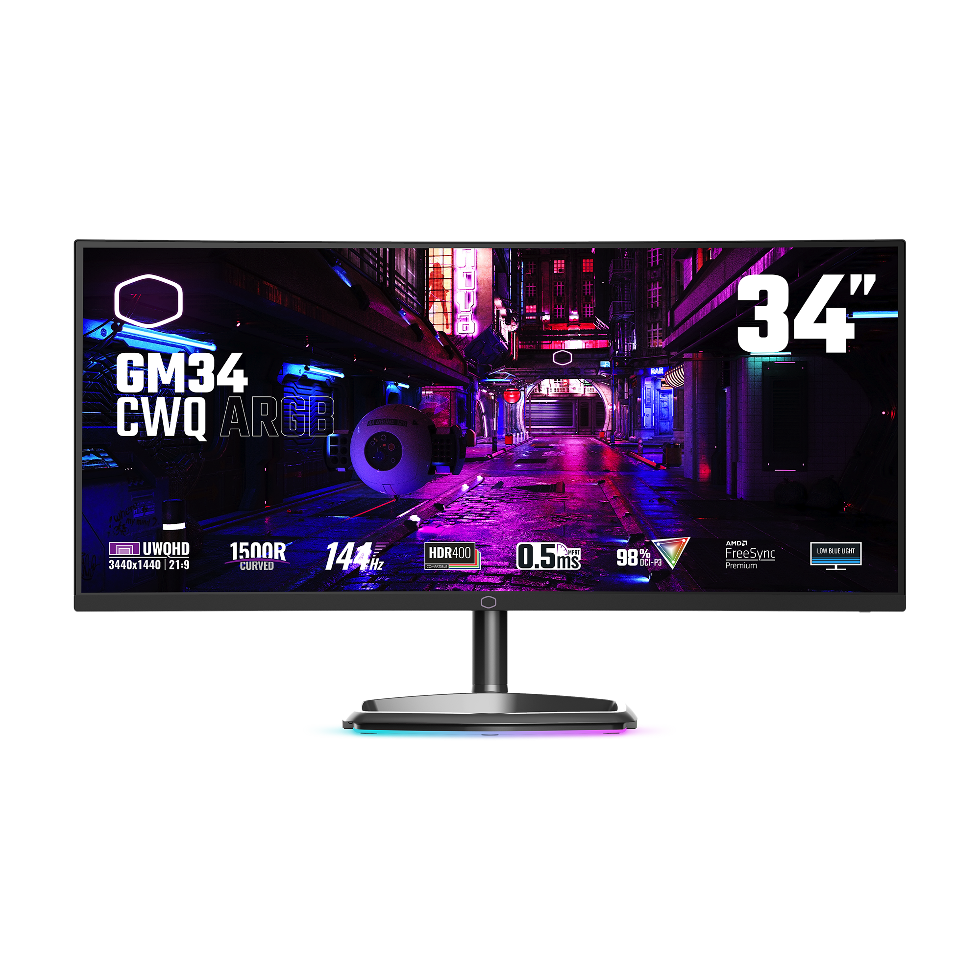 GM34-CWQ ARGB 34" Curved Gaming Monitor image number 0