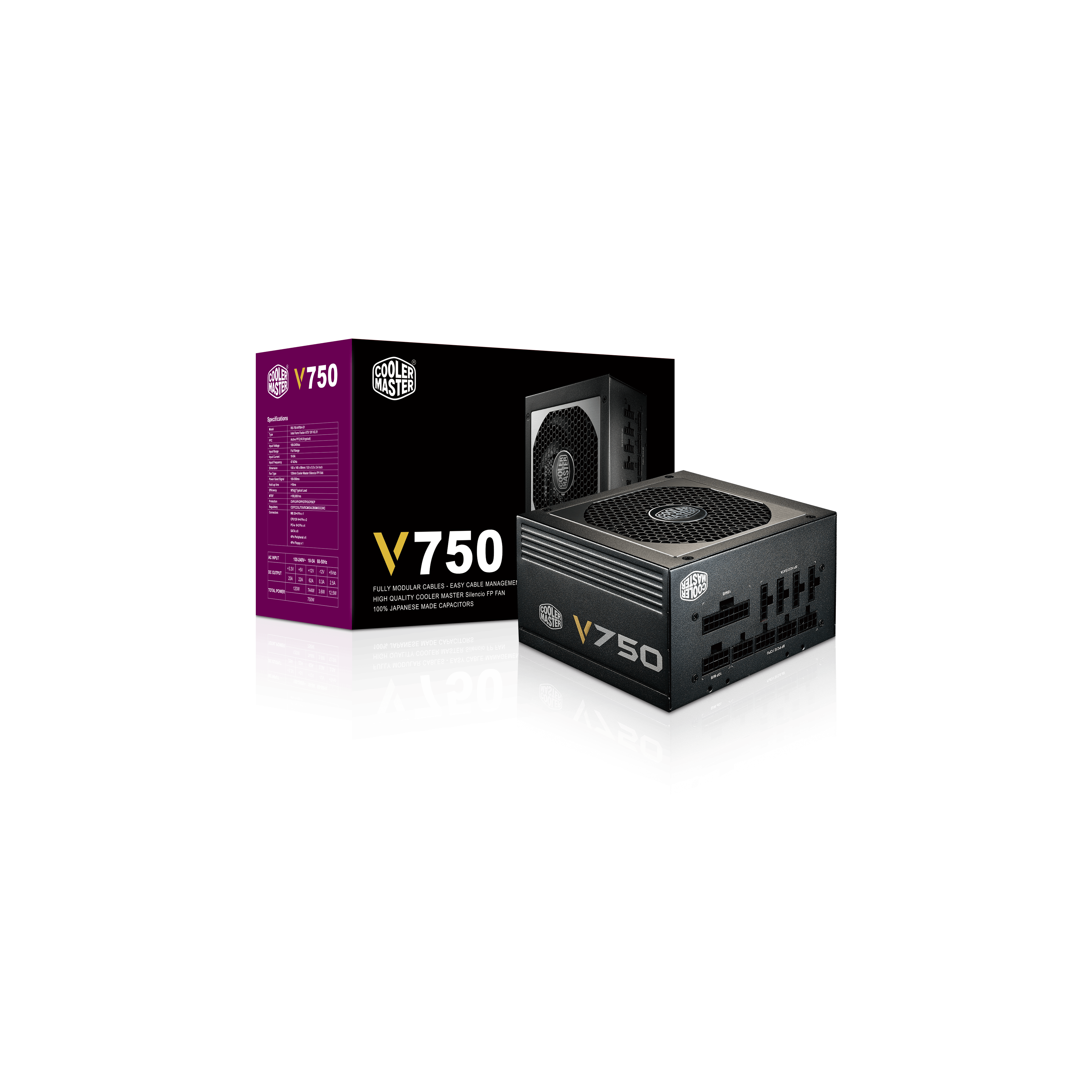 V750 750W Fully Modular 80 PLUS Gold Power Supply image number 7