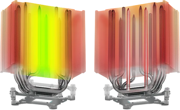 Fin utilization thermal comparison